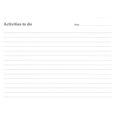 To Do Pad A5 Activities To Do
